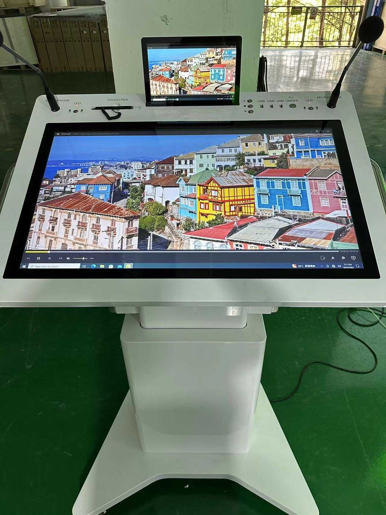 32 '' '' podium interactif à double écran intelligent