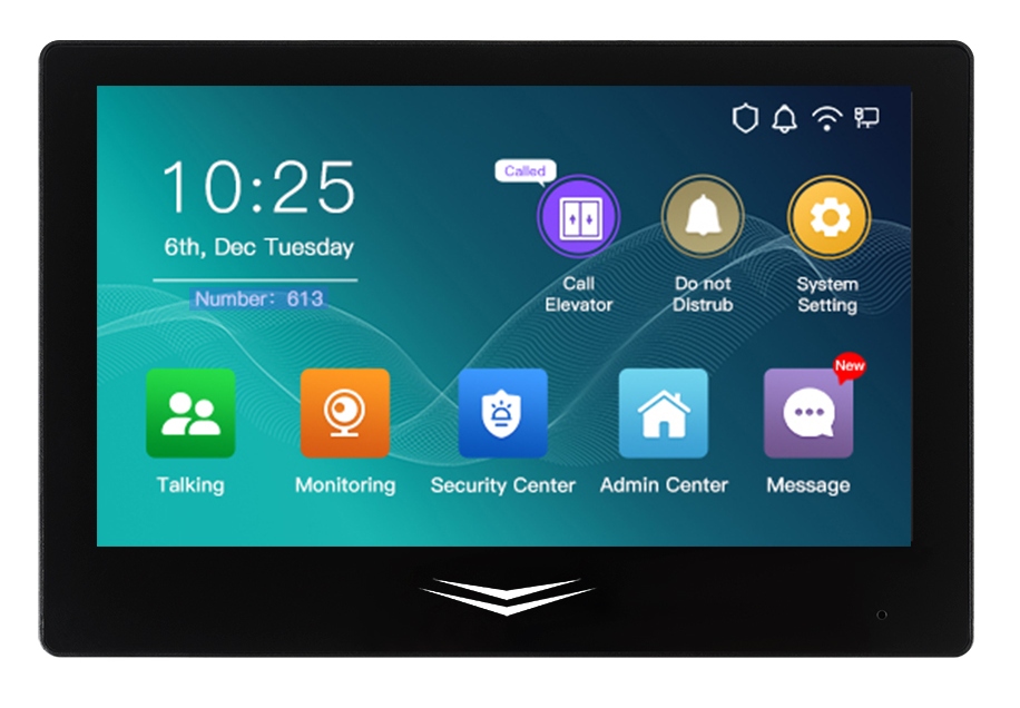 Sonnette d'interphon de l'unité intérieure de 7 pouces pour les téléphones appels à la villa