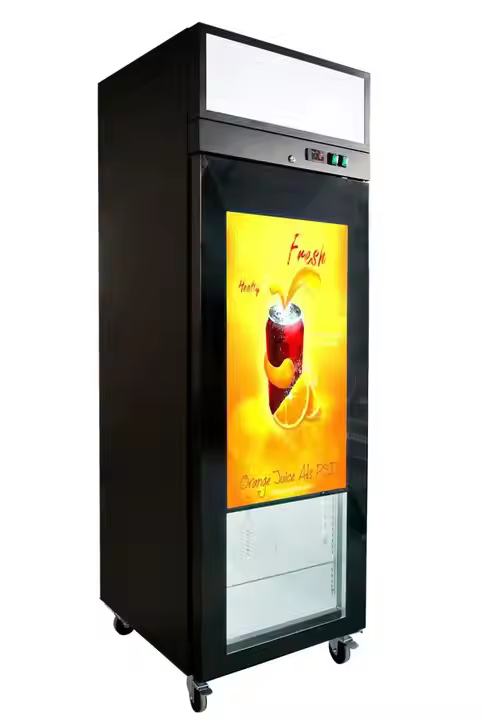 Porte de réfrigérateur à écran LCD numérique translucide et personnalisé